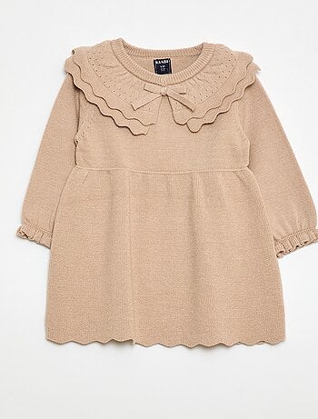 Robe en maille avec col claudine