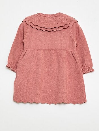 Robe en maille avec col claudine