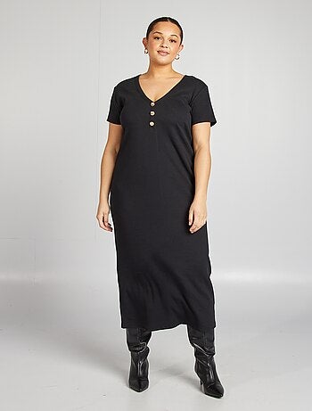 Robe en maille côtelée