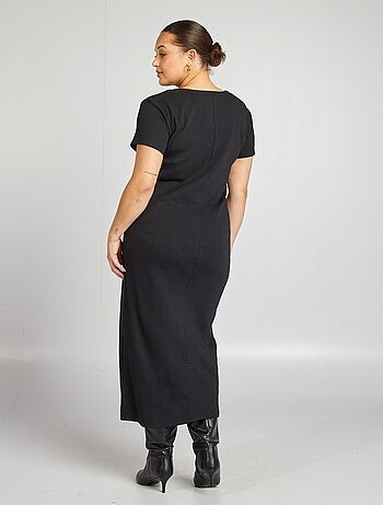 Robe en maille côtelée