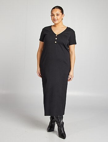 Robe en maille côtelée