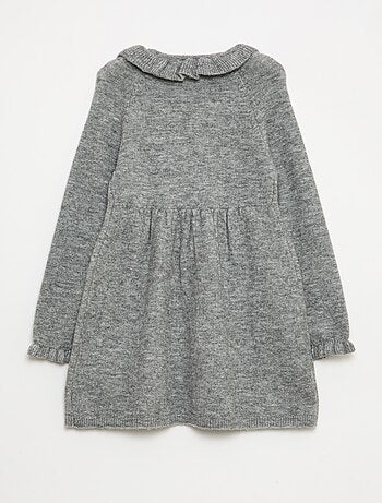 Robe en maille mousseuse 'Noël' avec collerette