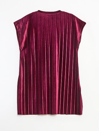 Robe en maille velvet avec gros nœud