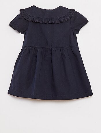 Robe en popeline avec ouverture boutonnée
