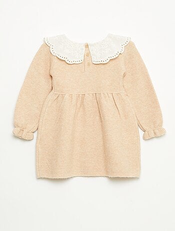 Robe en tricot avec col claudine