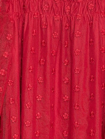 Robe en tulle avec broderies fleurs