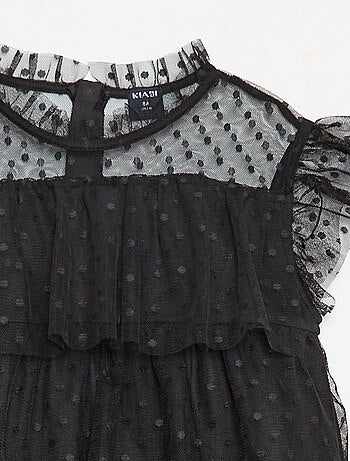 Robe en tulle avec volants et motif à pois 'Halloween'