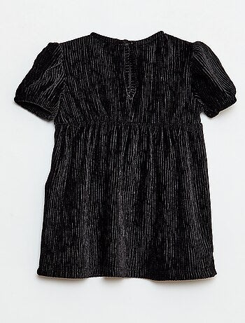 Robe en velours côtelée avec nœud fantaisie