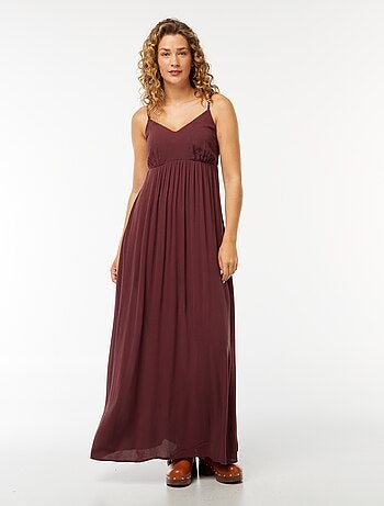 Robe fluide à motif floral avec fines bretelles réglables