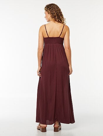 Robe fluide à motif floral avec fines bretelles réglables