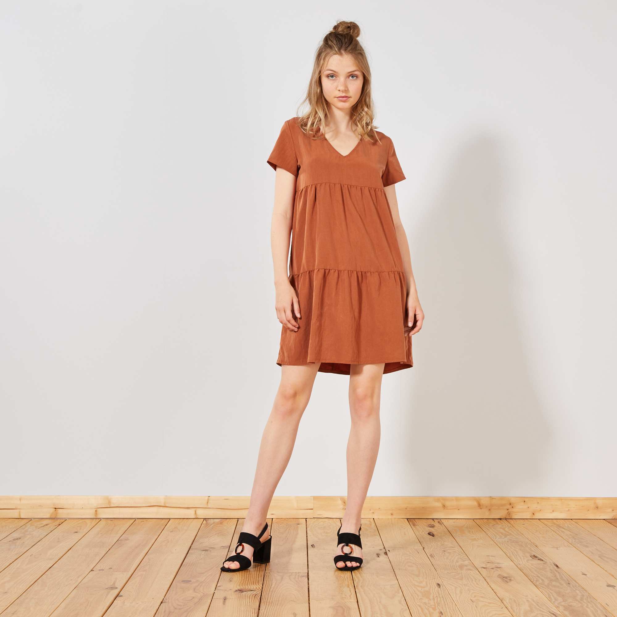 Robe fluide à volants Femme - Kiabi - 20,00€