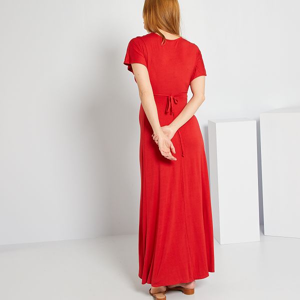 robe rouge fluide