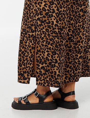 Robe fluide midi avec haut effet nuisette