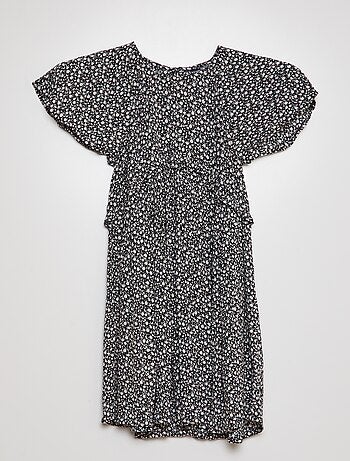 Robe imprimée à volant