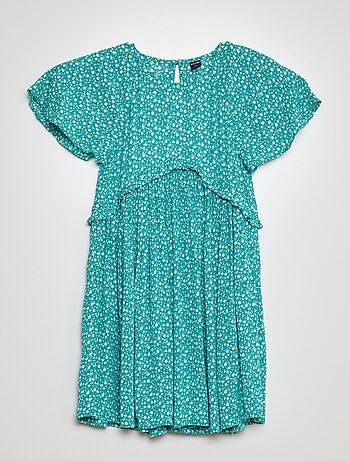 Robe imprimée à volant