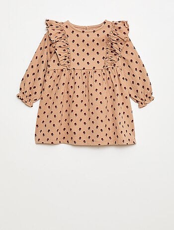 Robe légère à manches longues à motif