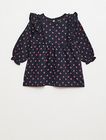 Robe légère à manches longues à motif