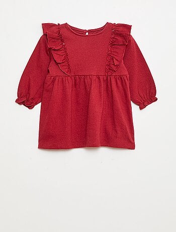 Robe légère à manches longues à motif