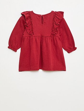 Robe légère à manches longues à motif