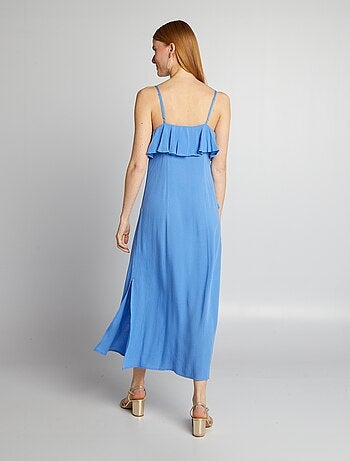 Robe longue à volants