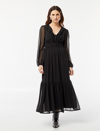 Robe longue à volants