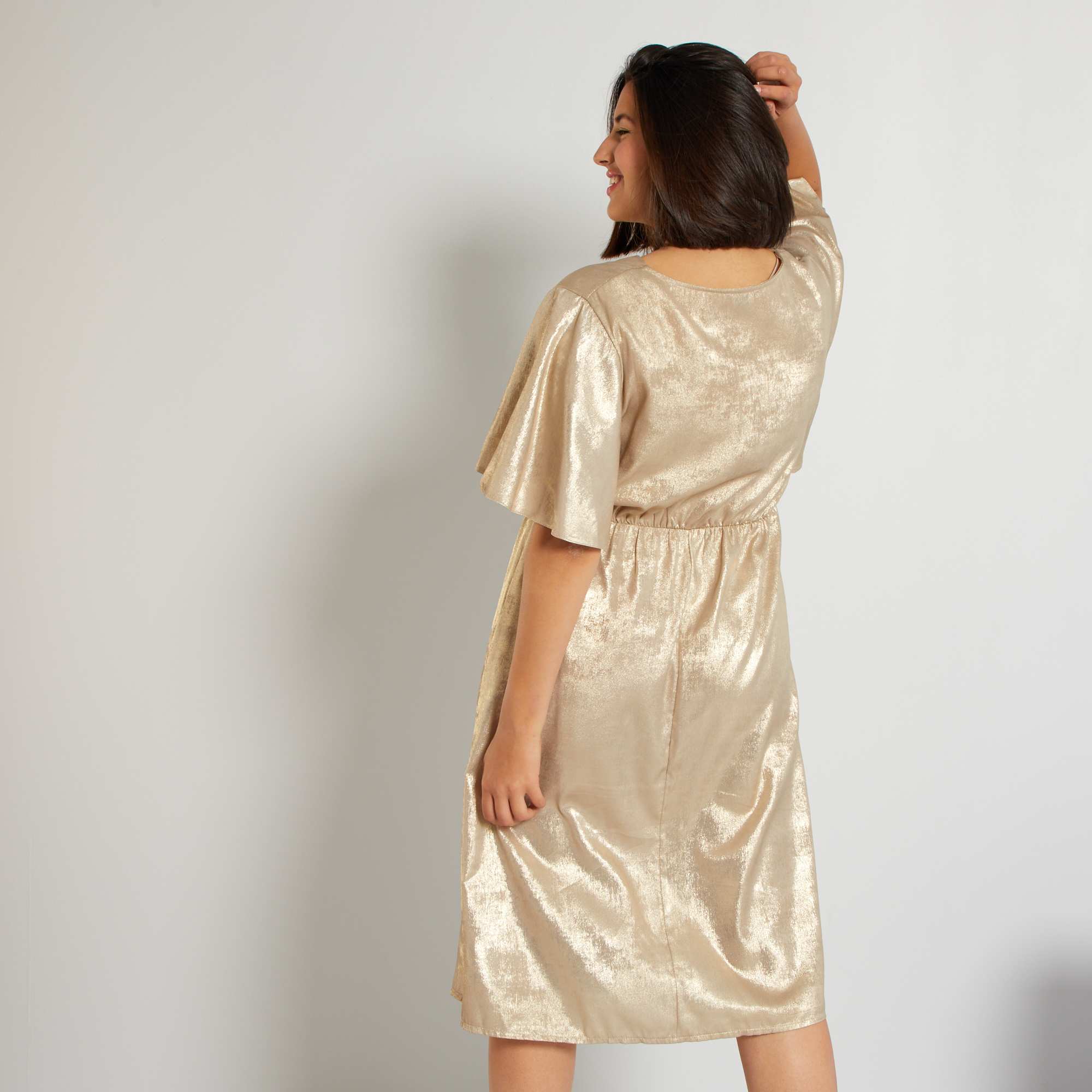 Robe longue dorée Grande taille femme doré Kiabi 29,00€