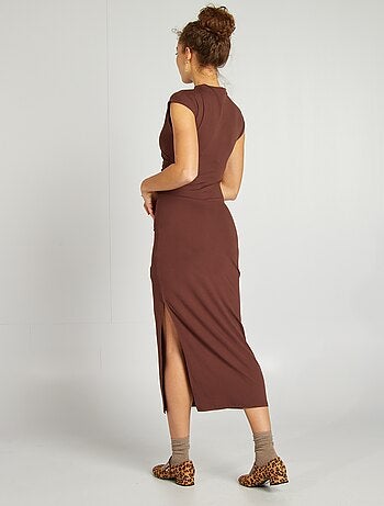 Robe longue effet drapé