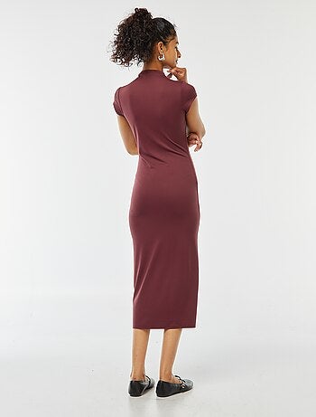 Robe longue effet peau pêche