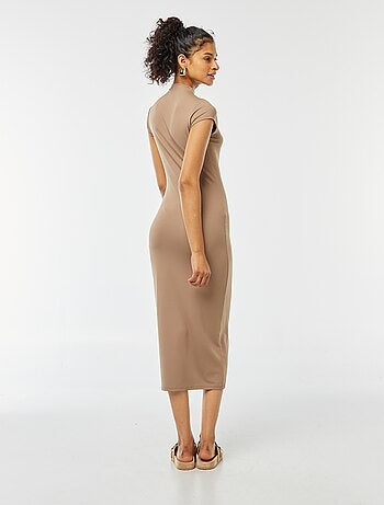 Robe longue effet peau pêche