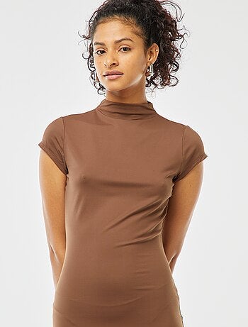Robe longue effet peau pêche