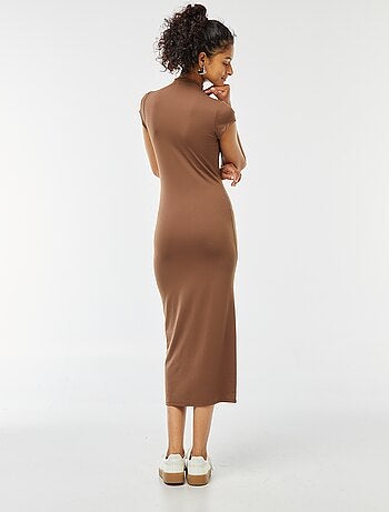 Robe longue effet peau pêche