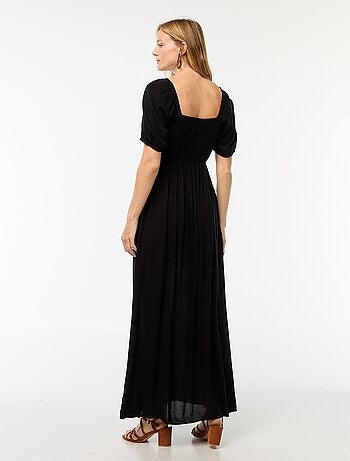 Robe longue imprimée avec fentes