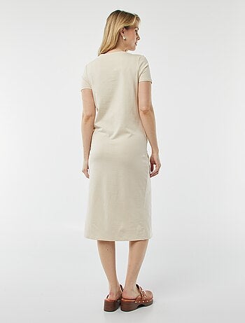 Robe midi de maternité avec coupe adaptée