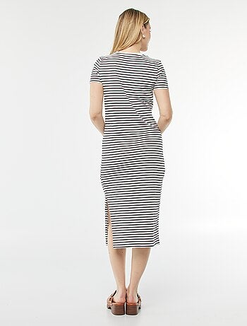 Robe midi de maternité avec coupe adaptée