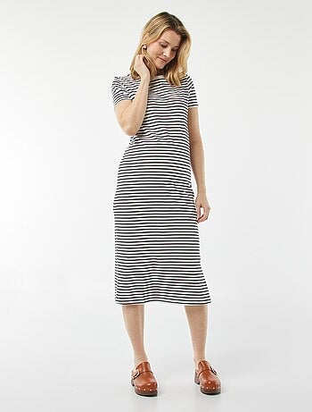 Robe midi de maternité avec coupe adaptée