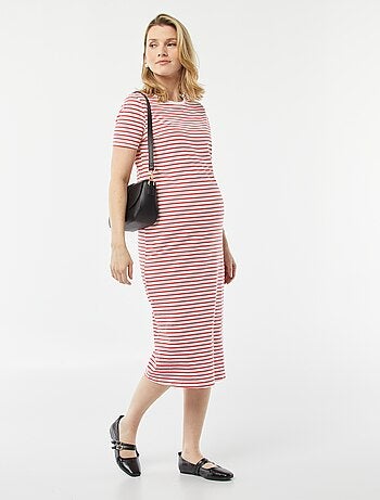 Robe midi de maternité avec coupe adaptée