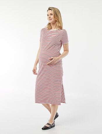 Robe midi de maternité avec coupe adaptée