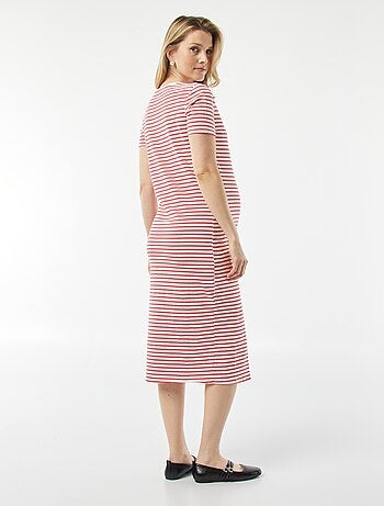Robe midi de maternité avec coupe adaptée