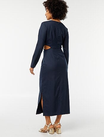 Robe midi effet twiste devant