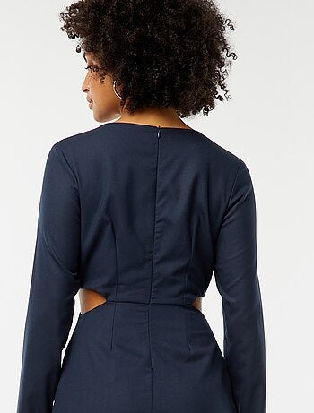 Robe midi effet twiste devant