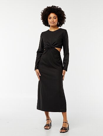 Robe midi effet twiste devant