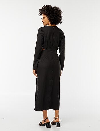 Robe midi effet twiste devant