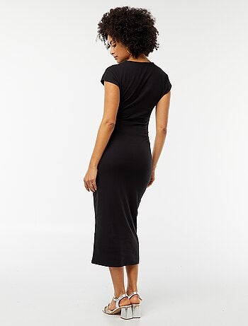 Robe midi en maille stretch