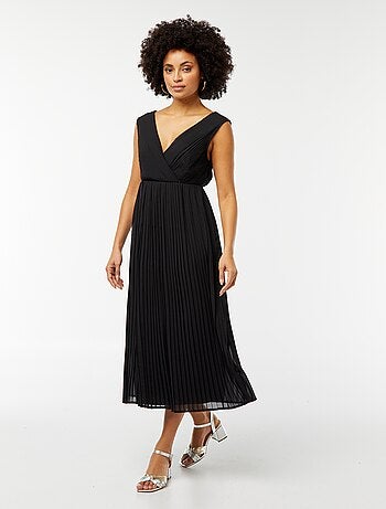 Robe midi large et plissée