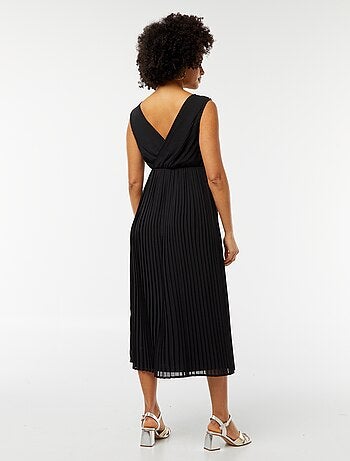 Robe midi large et plissée
