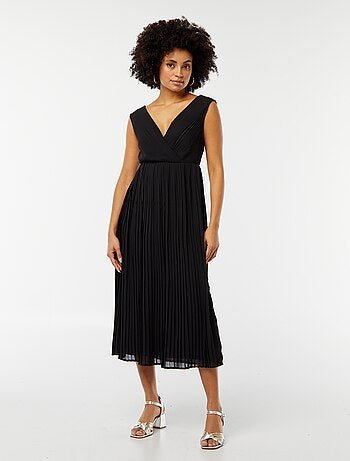 Robe midi large et plissée