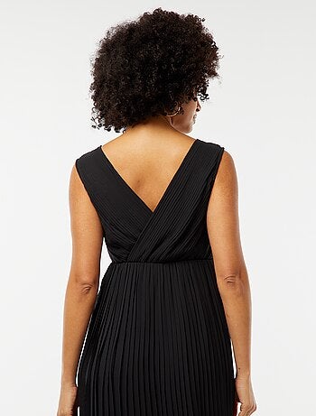 Robe midi large et plissée