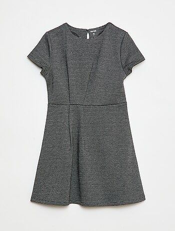 Robe Milano à la coupe évasée à manches courtes