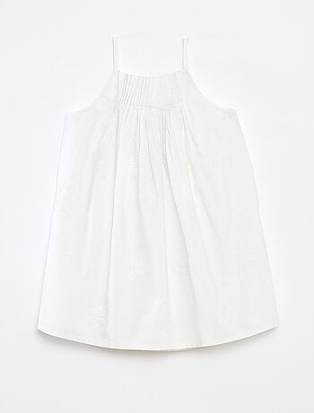 Robe plissée brodée