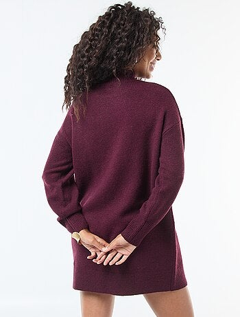 Robe pull avec boutons fantaisies